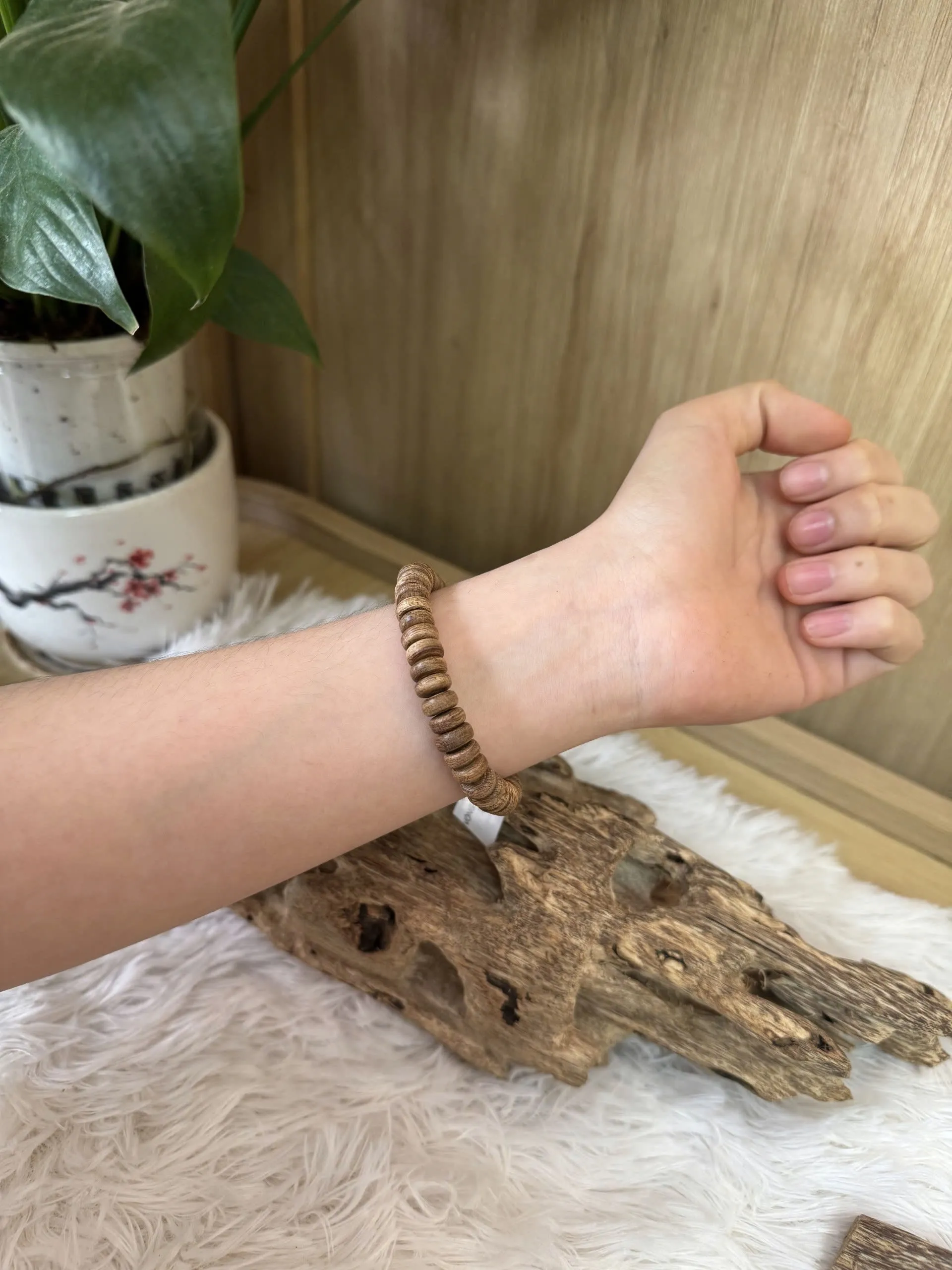 Natural Vietnamese Agarwood Button Bead Bracelet – Kien Oud Feng Shui Jewelry